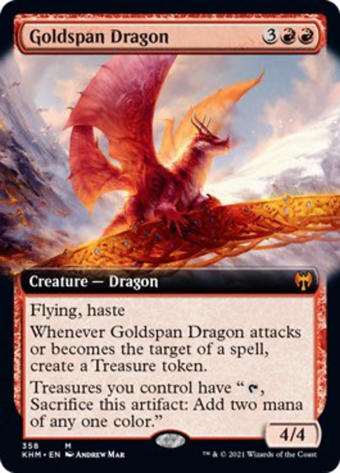 Goldspan Dragon (Extended Art) [Kaldheim] | I Want That Stuff Brandon