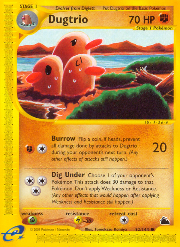 Dugtrio (52/144) [Skyridge] | I Want That Stuff Brandon