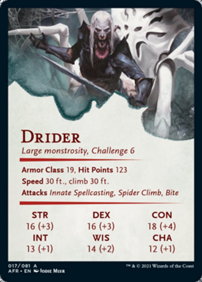 Drider Art Card [Dungeons & Dragons: Adventures in the Forgotten Realms Art Series] | I Want That Stuff Brandon