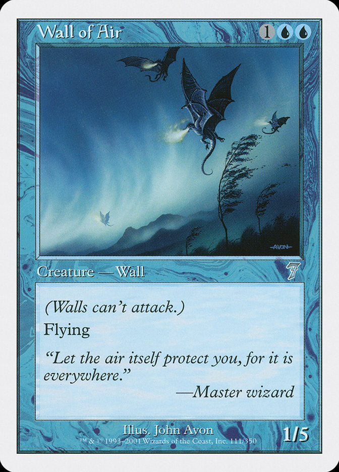 Wall of Air [Seventh Edition] | I Want That Stuff Brandon