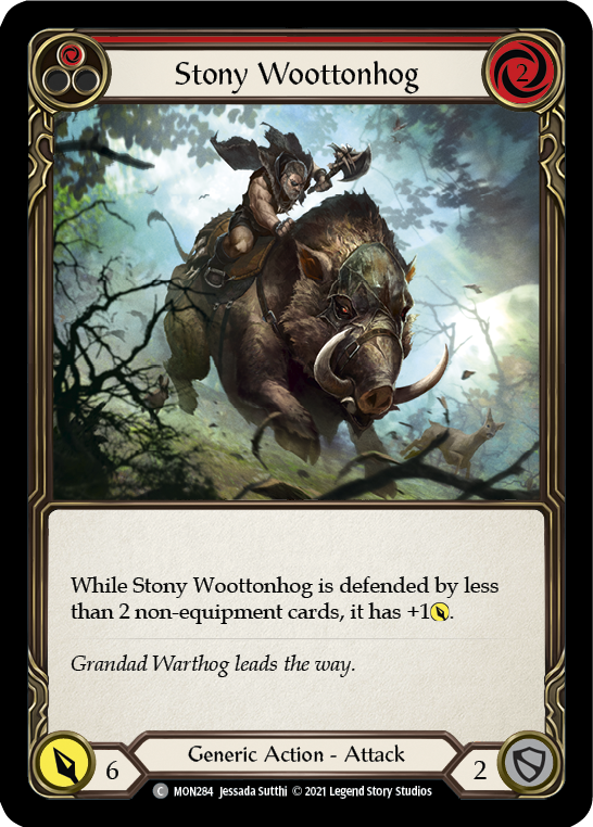 Stony Woottonhog (Red) [MON284] 1st Edition Normal | I Want That Stuff Brandon