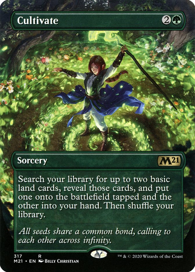 Cultivate (Borderless Alternate Art) [Core Set 2021] | I Want That Stuff Brandon