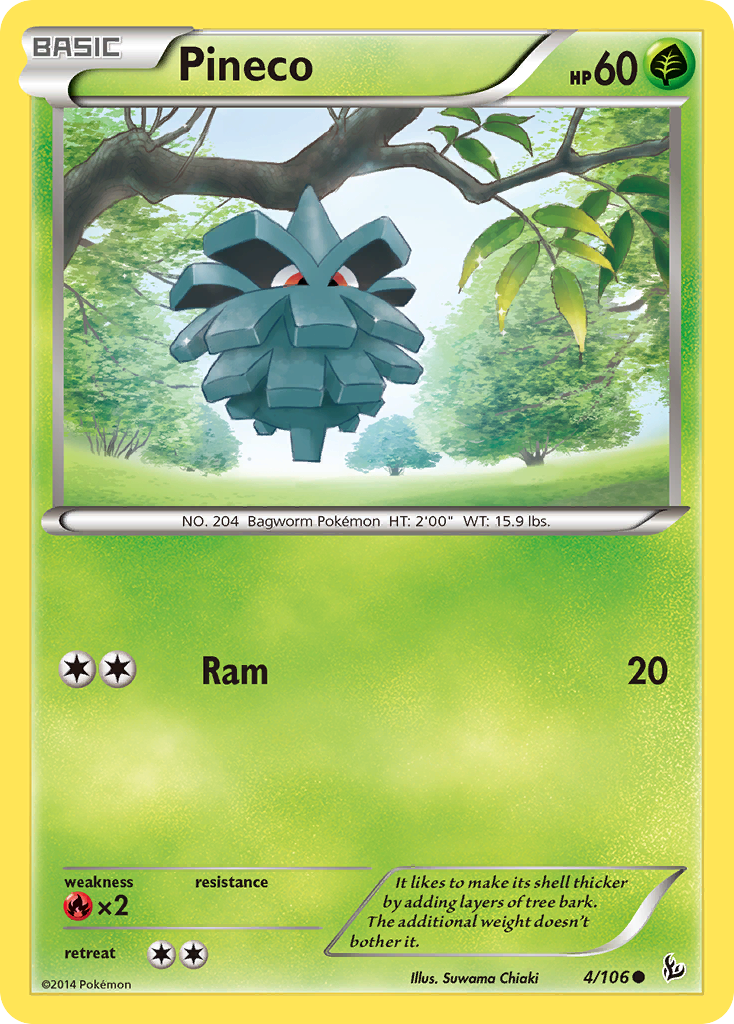 Pineco (4/106) [XY: Flashfire] | I Want That Stuff Brandon