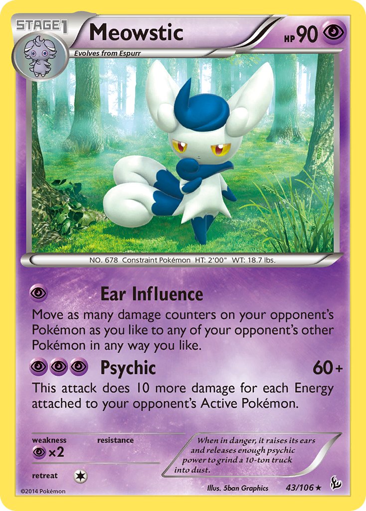 Meowstic (43/106) (Theme Deck Exclusive) [XY: Flashfire] | I Want That Stuff Brandon