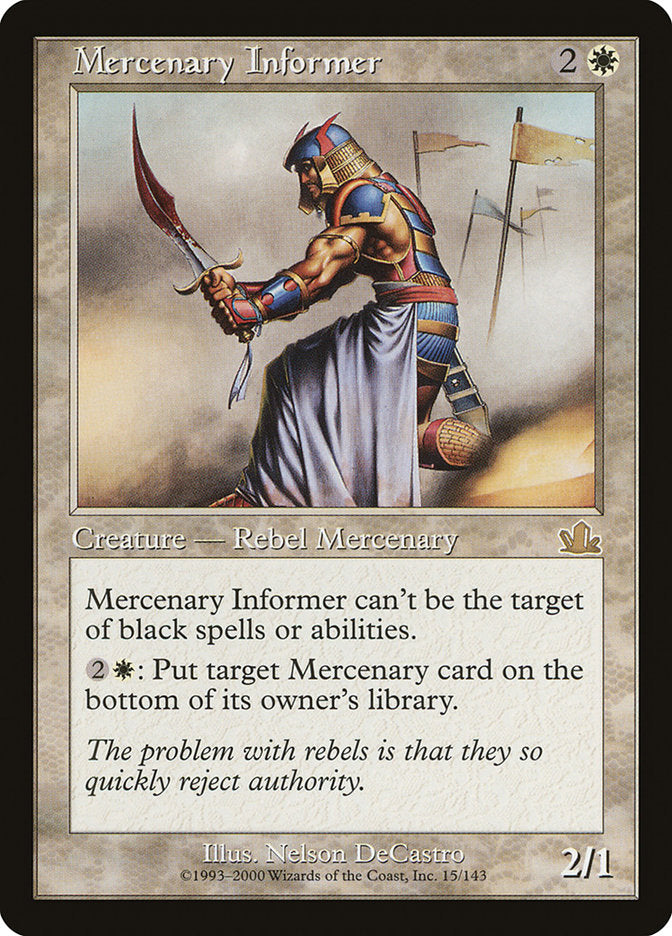 Mercenary Informer [Prophecy] | I Want That Stuff Brandon