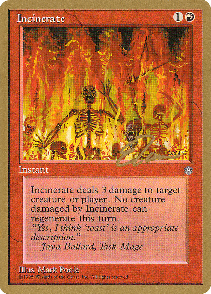 Incinerate (Eric Tam) [Pro Tour Collector Set] | I Want That Stuff Brandon