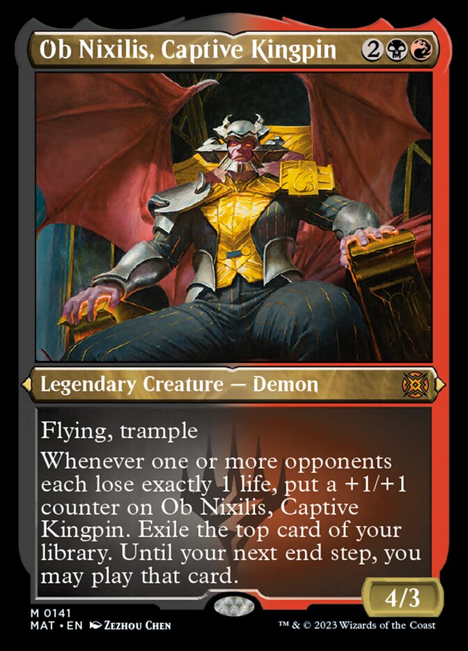 Ob Nixilis, Captive Kingpin (Foil Etched) [March of the Machine: The Aftermath] | I Want That Stuff Brandon