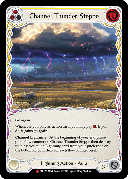 Channel Thunder Steppe [ELE175] (Tales of Aria)  1st Edition Rainbow Foil | I Want That Stuff Brandon