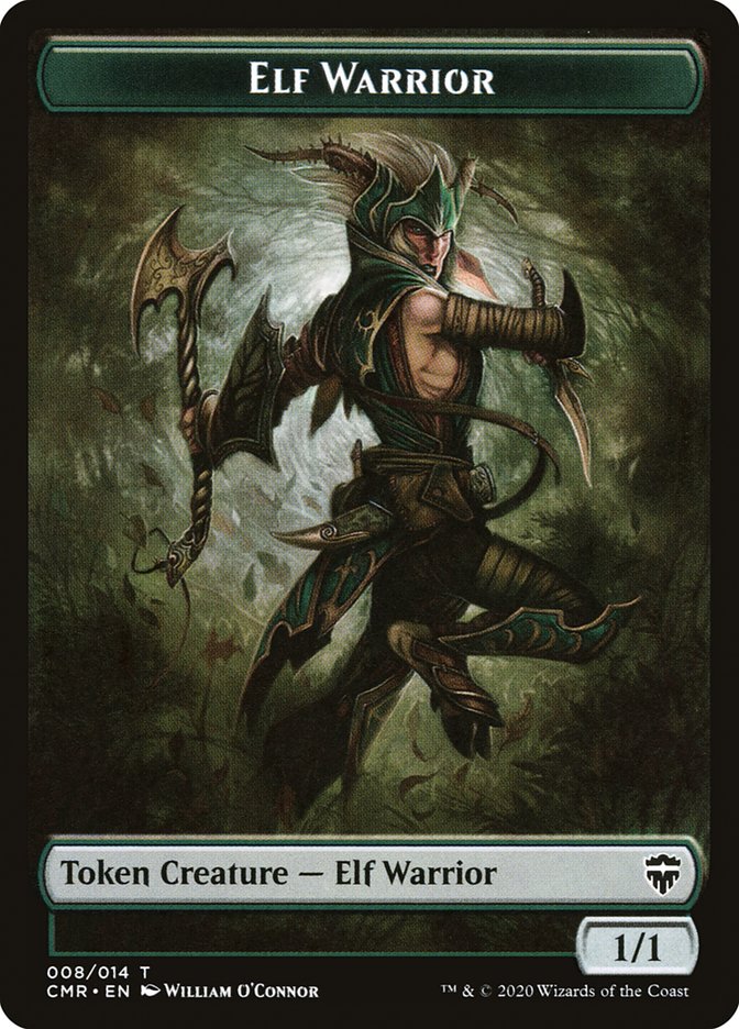 Copy (013) // Elf Warrior Double-Sided Token [Commander Legends Tokens] | I Want That Stuff Brandon