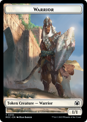 Warrior // Elspeth, Sun's Champion Emblem Double-Sided Token [March of the Machine Commander Tokens] | I Want That Stuff Brandon