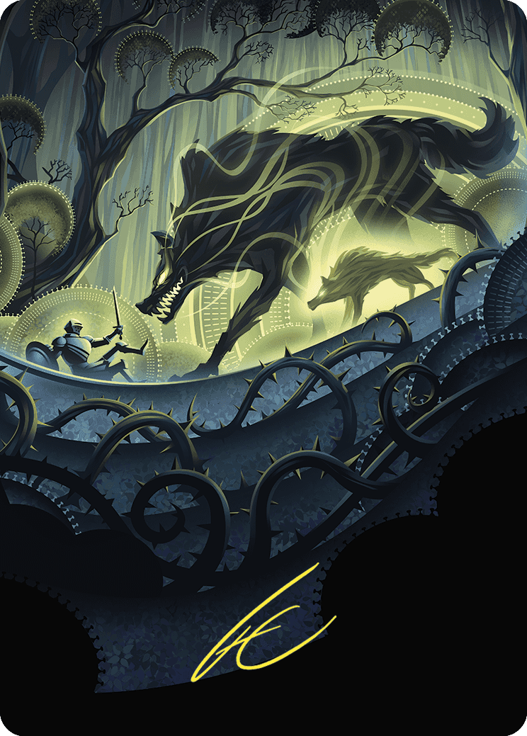 Unnatural Growth Art Card (Gold-Stamped Signature) [Wilds of Eldraine Art Series] | I Want That Stuff Brandon
