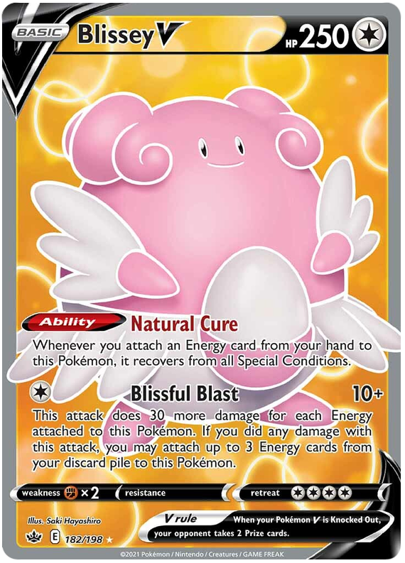 Blissey V (182/198) [Sword & Shield: Chilling Reign] | I Want That Stuff Brandon