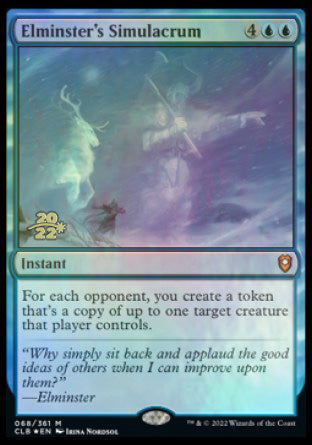 Elminster's Simulacrum [Commander Legends: Battle for Baldur's Gate Prerelease Promos] | I Want That Stuff Brandon