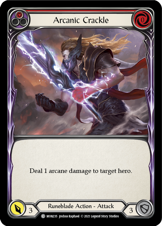 Arcanic Crackle (Red) [MON235] 1st Edition Normal | I Want That Stuff Brandon