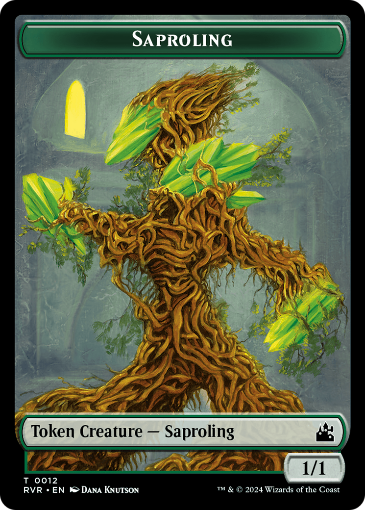 Saproling // Angel (0003) Double-Sided Token [Ravnica Remastered Tokens] | I Want That Stuff Brandon