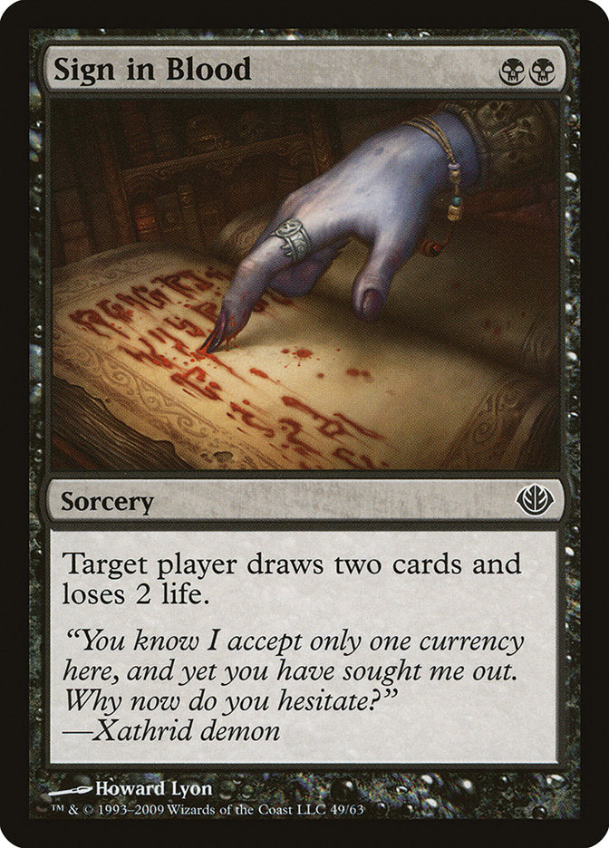 Sign in Blood [Duel Decks: Garruk vs. Liliana] | I Want That Stuff Brandon