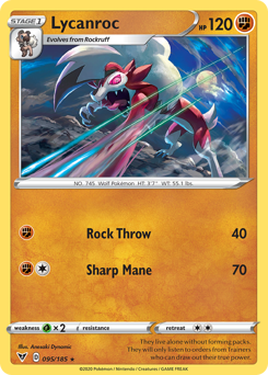 Lycanroc (095/185) [Sword & Shield: Vivid Voltage] | I Want That Stuff Brandon