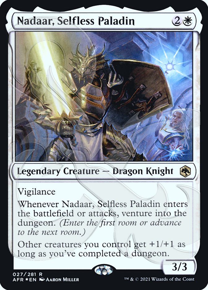 Nadaar, Selfless Paladin (Ampersand Promo) [Dungeons & Dragons: Adventures in the Forgotten Realms Promos] | I Want That Stuff Brandon