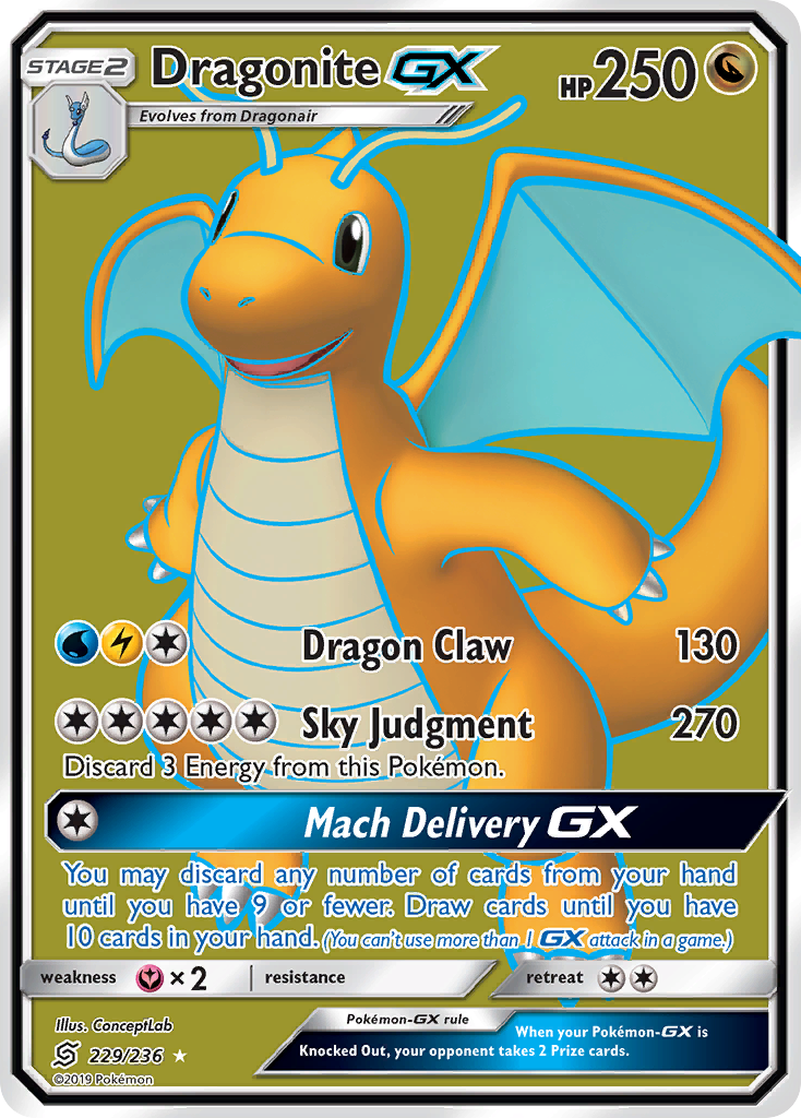 Dragonite GX (229/236) [Sun & Moon: Unified Minds] | I Want That Stuff Brandon