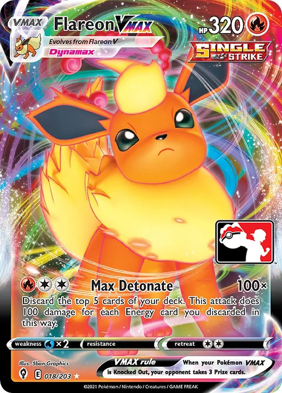 Flareon VMAX (018/203) [Prize Pack Series One] | I Want That Stuff Brandon