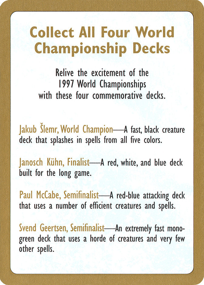 1997 World Championships Ad [World Championship Decks 1997] | I Want That Stuff Brandon