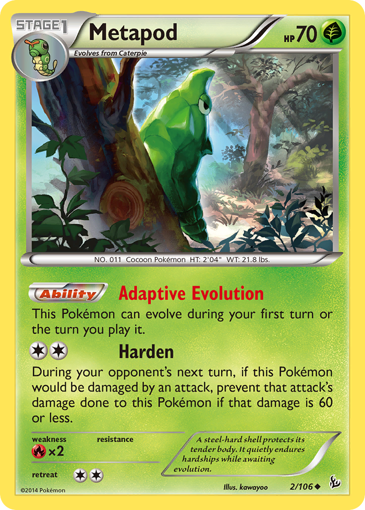 Metapod (2/106) [XY: Flashfire] | I Want That Stuff Brandon