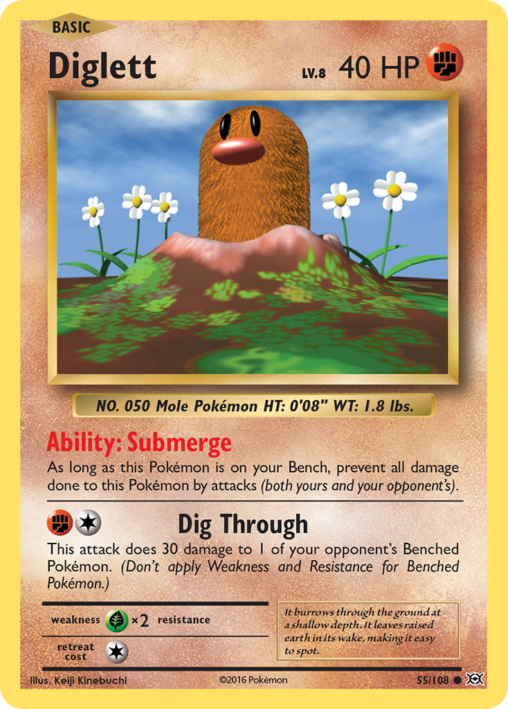 Diglett (55/108) [XY: Evolutions] | I Want That Stuff Brandon