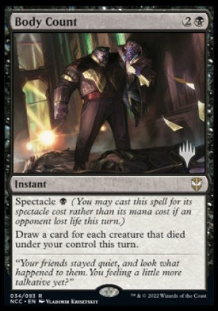 Body Count (Promo Pack) [Streets of New Capenna Commander Promos] | I Want That Stuff Brandon