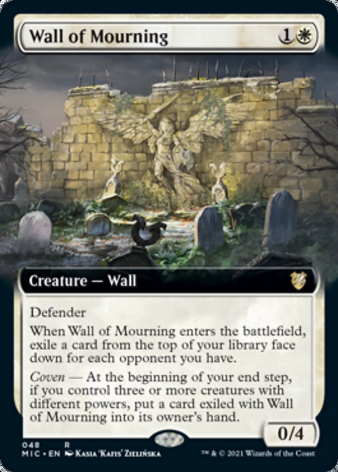 Wall of Mourning (Extended Art) [Innistrad: Midnight Hunt Commander] | I Want That Stuff Brandon