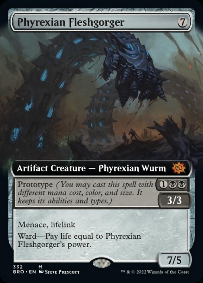 Phyrexian Fleshgorger (Extended Art) [The Brothers' War] | I Want That Stuff Brandon
