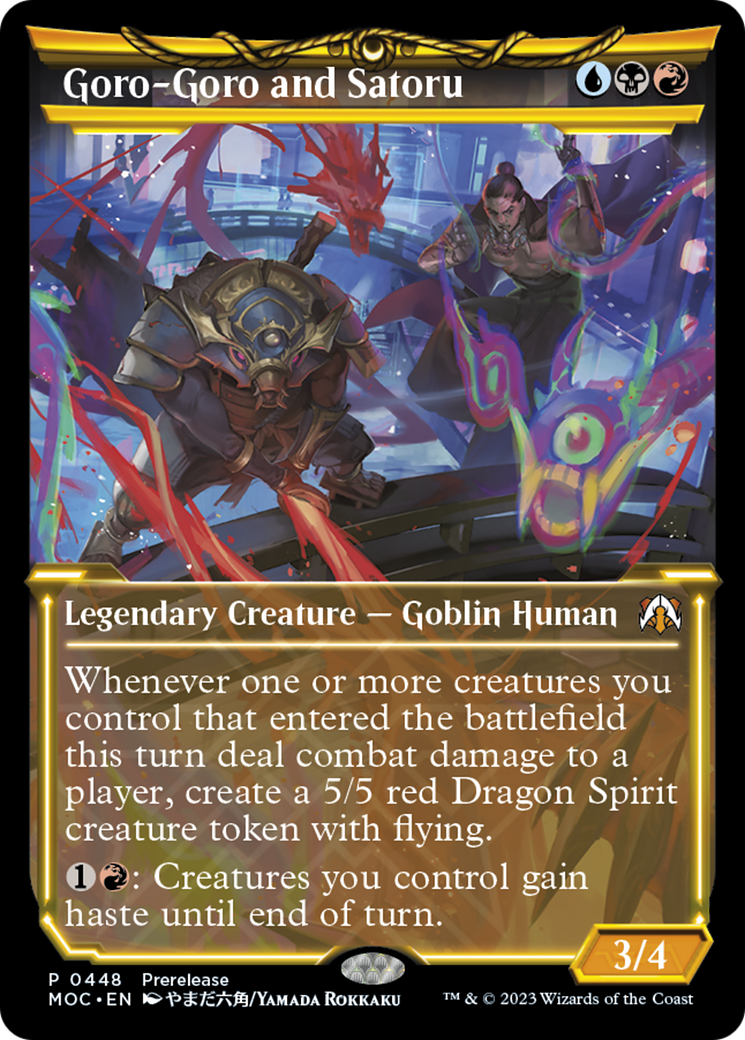Goro-Goro and Satoru (Showcase Planar Booster Fun) [March of the Machine Commander Prerelease Promos] | I Want That Stuff Brandon