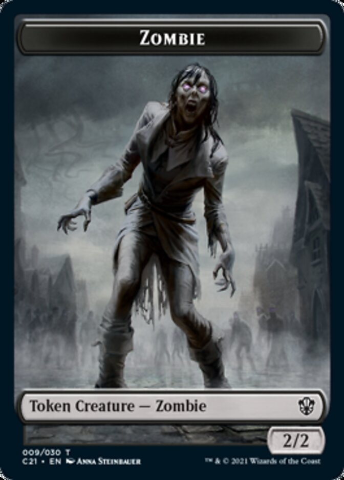 Zombie // Spirit Double-Sided Token [Commander 2021 Tokens] | I Want That Stuff Brandon