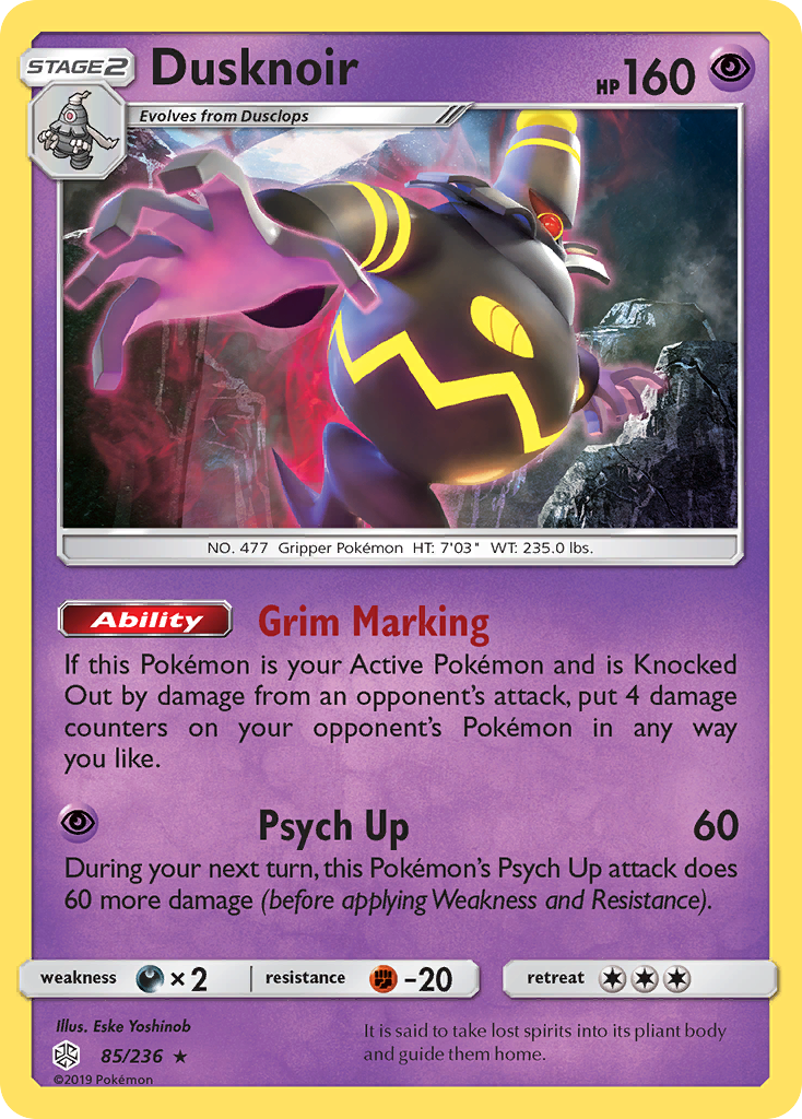 Dusknoir (85/236) [Sun & Moon: Cosmic Eclipse] | I Want That Stuff Brandon