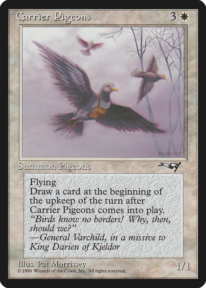 Carrier Pigeons (Flying Art) [Alliances] | I Want That Stuff Brandon