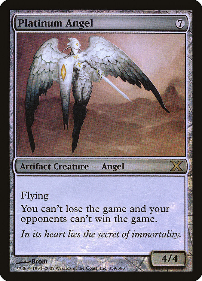 Platinum Angel (Premium Foil) [Tenth Edition] | I Want That Stuff Brandon