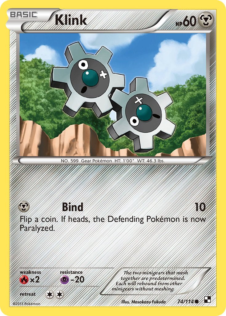 Klink (74/114) (Cracked Ice Holo) (Blister Exclusive) [Black & White: Base Set] | I Want That Stuff Brandon