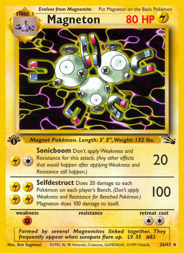 Magneton (26/62) [Fossil 1st Edition] | I Want That Stuff Brandon