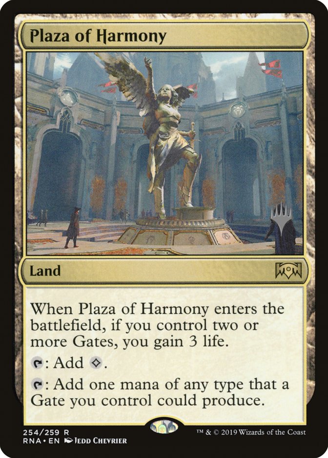 Plaza of Harmony (Promo Pack) [Ravnica Allegiance Promos] | I Want That Stuff Brandon