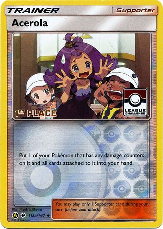 Acerola (112a/147) (League Promo 1st Place) [Sun & Moon: Burning Shadows] | I Want That Stuff Brandon