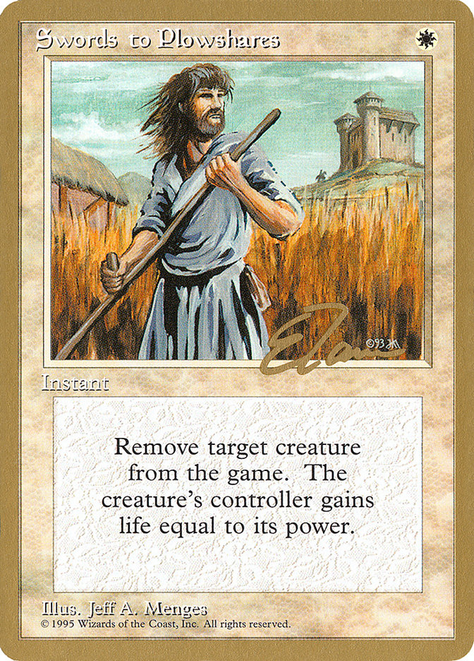 Swords to Plowshares (Eric Tam) [Pro Tour Collector Set] | I Want That Stuff Brandon