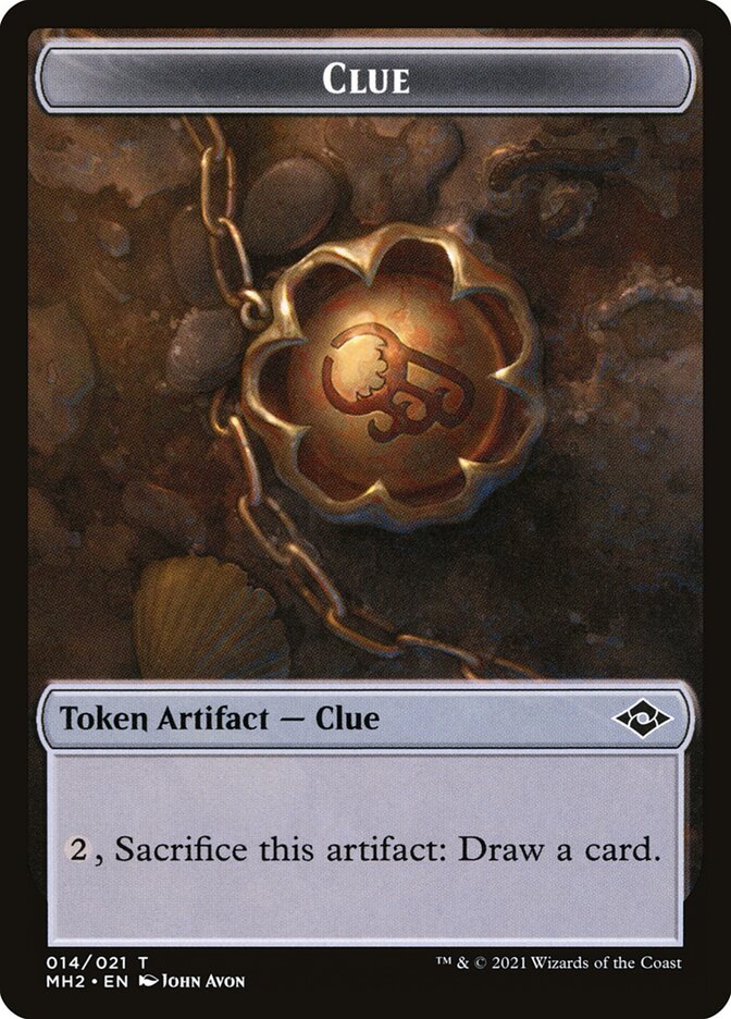 Treasure // Clue Double-Sided Token [Pioneer Challenger Decks 2022] | I Want That Stuff Brandon