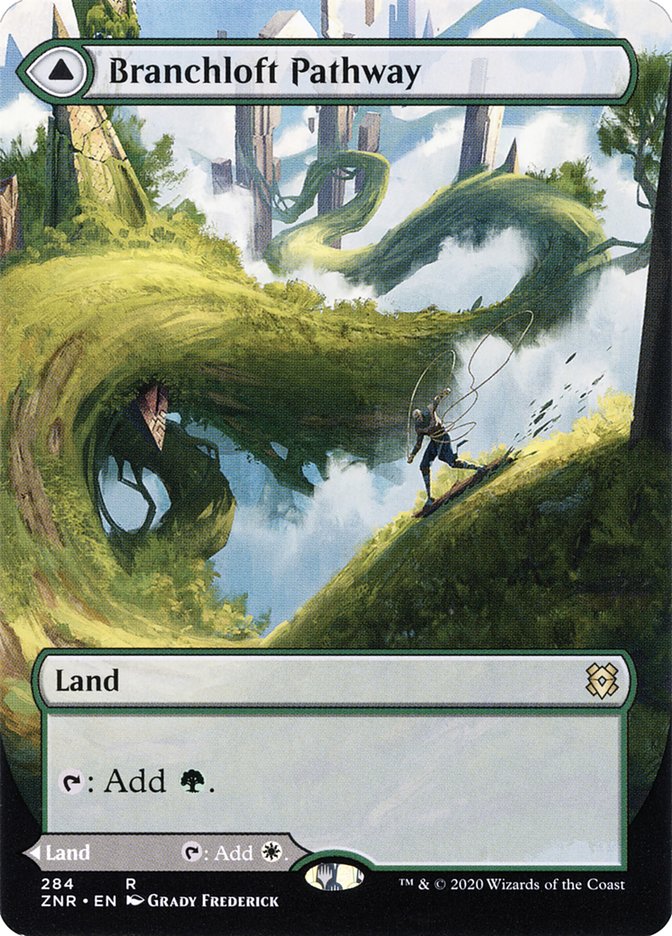 Branchloft Pathway // Boulderloft Pathway (Borderless Alternate Art) [Zendikar Rising] | I Want That Stuff Brandon