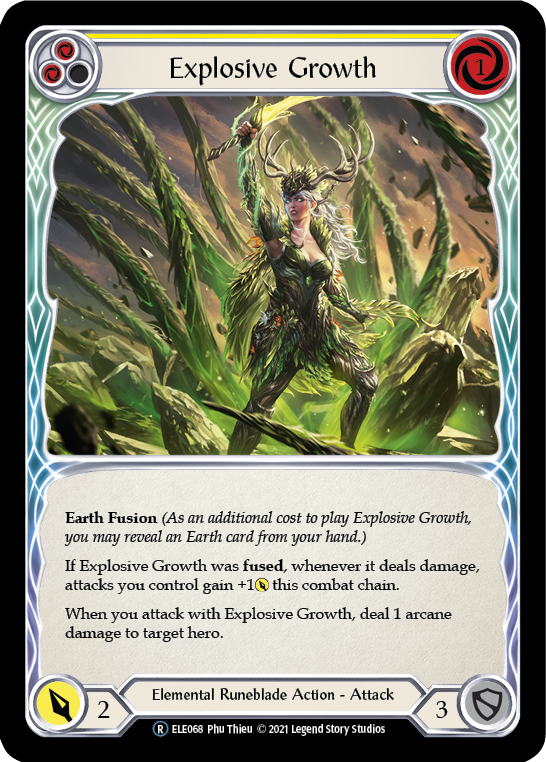 Explosive Growth (Yellow) [U-ELE068] Unlimited Rainbow Foil | I Want That Stuff Brandon