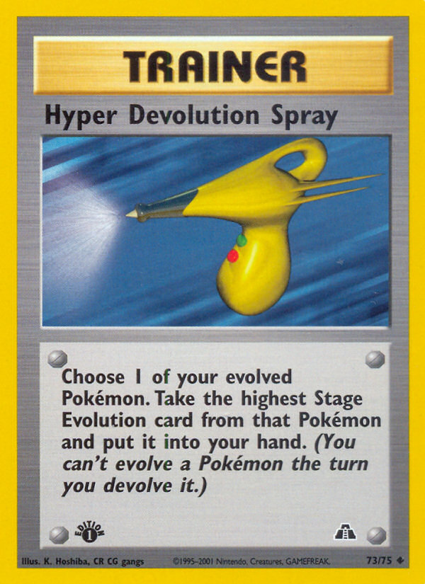Hyper Devolution Spray (73/75) [Neo Discovery 1st Edition] | I Want That Stuff Brandon