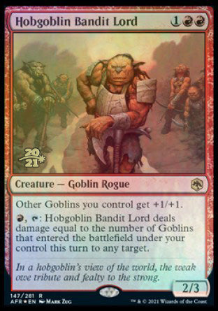 Hobgoblin Bandit Lord [Dungeons & Dragons: Adventures in the Forgotten Realms Prerelease Promos] | I Want That Stuff Brandon