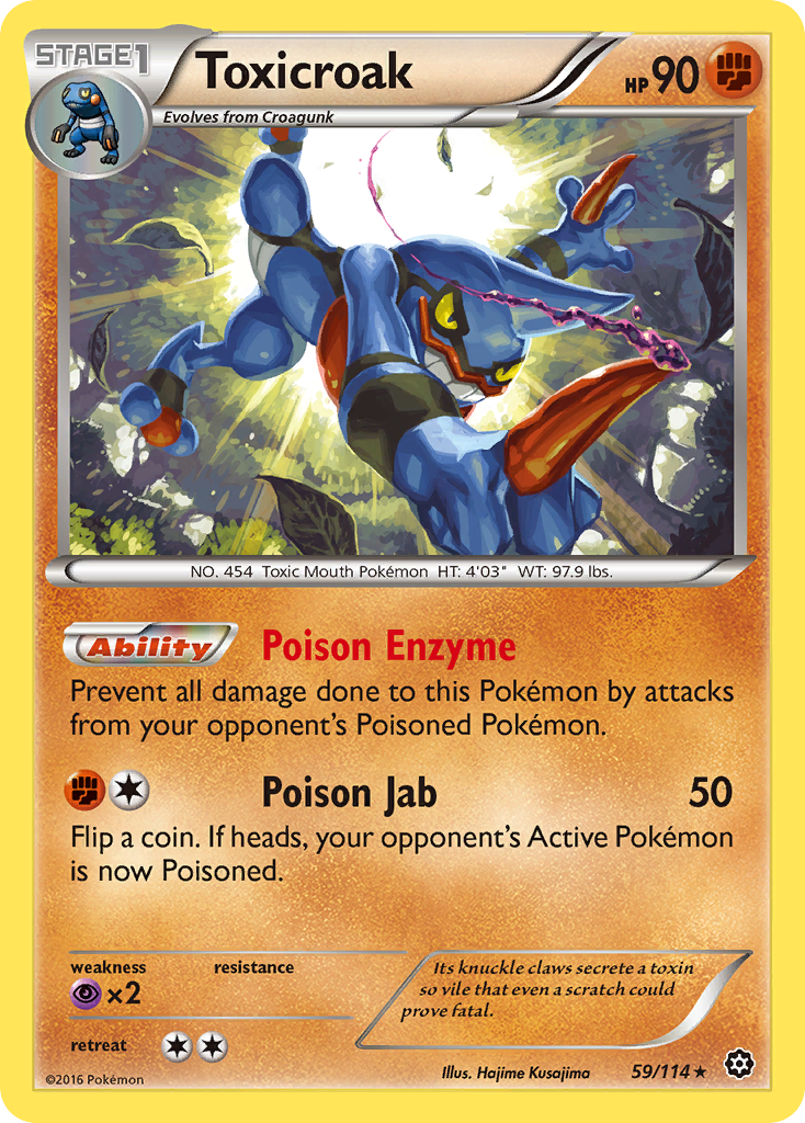 Toxicroak (59/114) [XY: Steam Siege] | I Want That Stuff Brandon