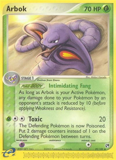 Arbok (29/100) [EX: Sandstorm] | I Want That Stuff Brandon