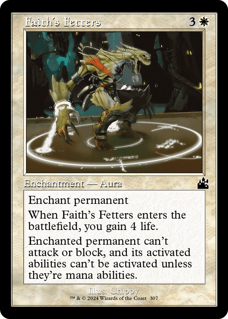 Faith's Fetters (Retro Frame) [Ravnica Remastered] | I Want That Stuff Brandon