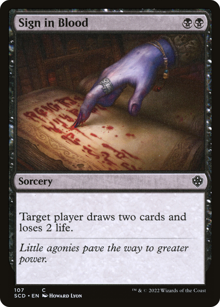 Sign in Blood [Starter Commander Decks] | I Want That Stuff Brandon