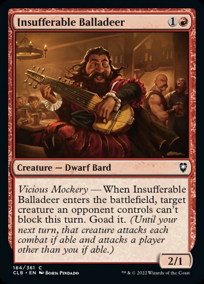 Insufferable Balladeer [Commander Legends: Battle for Baldur's Gate] | I Want That Stuff Brandon